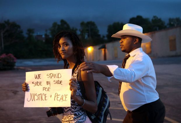 Protest in Ferguson Wednesday night